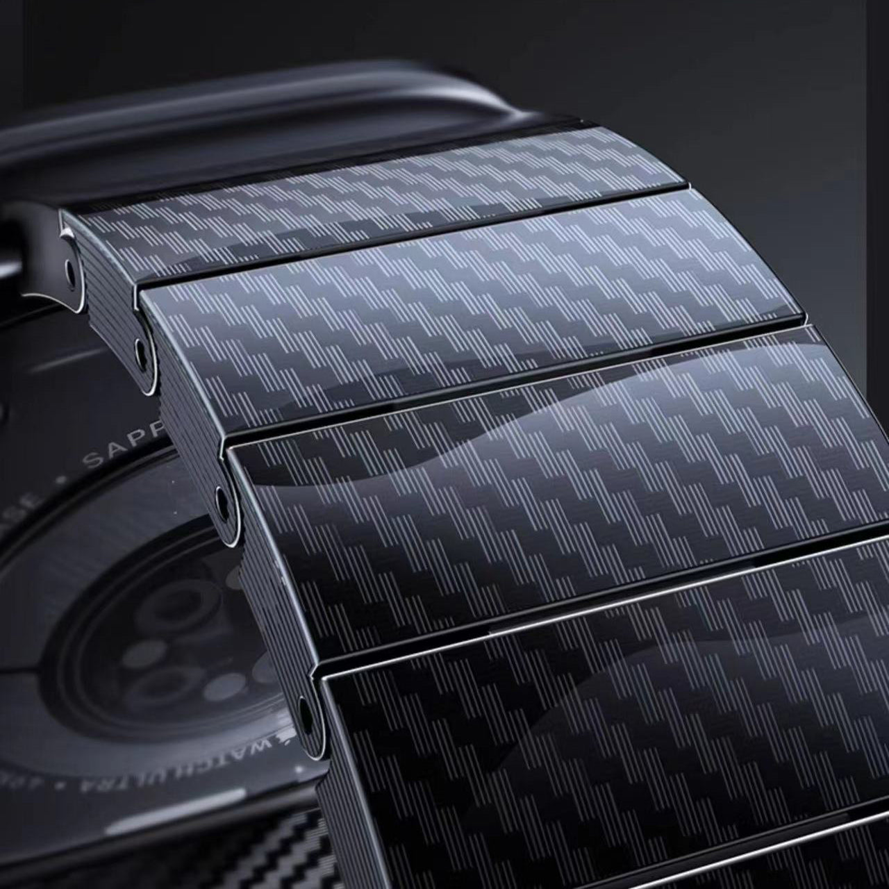 Apple Watch 40mm Zore KRD-90 600D Karbon Fiber Kordon Siyah