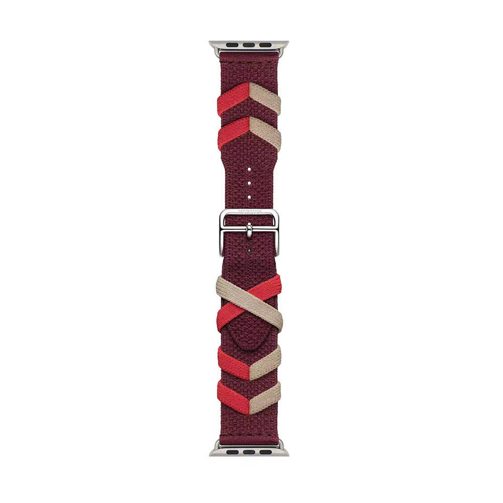 Apple Watch 40mm Zore KRD-97 Sarmal Örgü Tasarımlı Kordon Lacivert