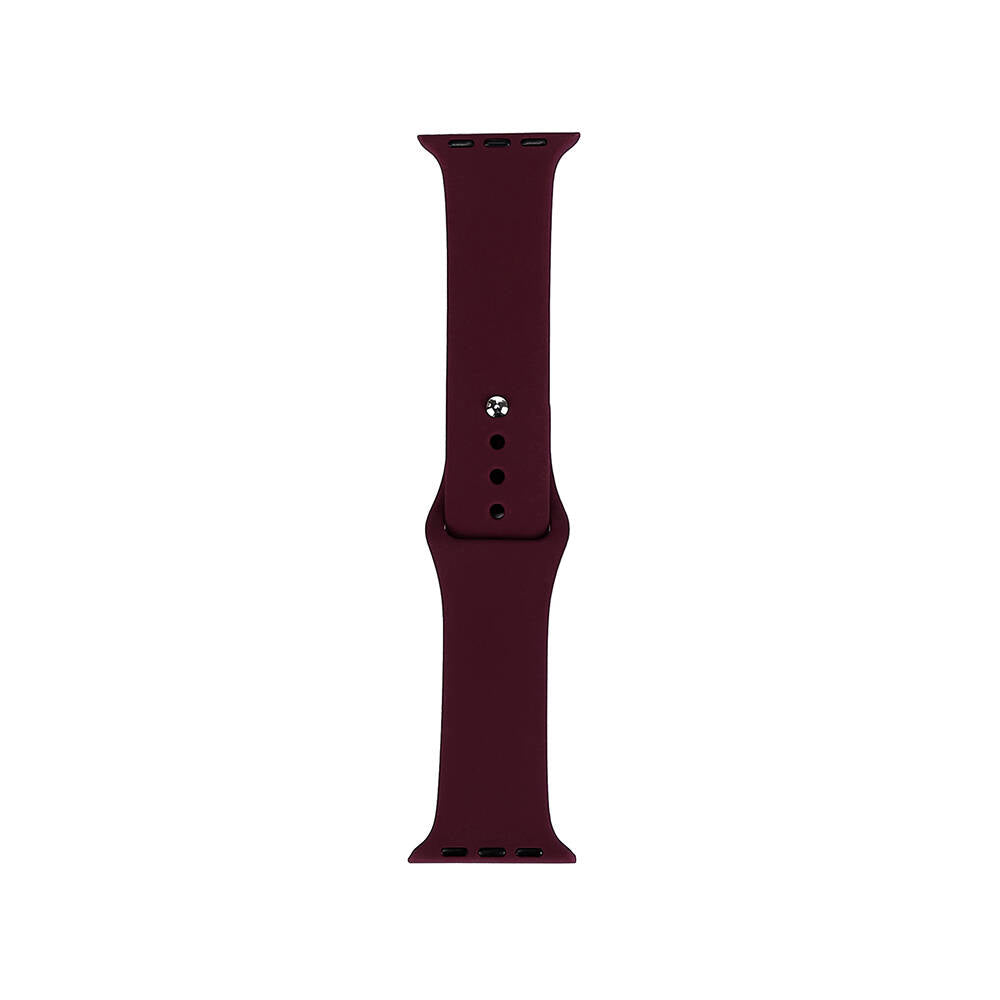Apple Watch 42mm Band Serisi Klasik Kordon Silikon Strap Kayış Red Wine