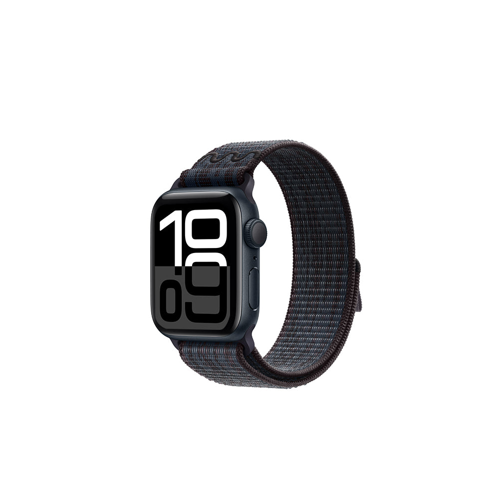Apple Watch 42mm KRD-91 Hasır Kordon Strap Kayış Siyah-Mavi