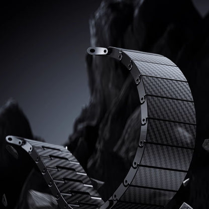 Apple Watch 42mm Zore KRD-90 600D Karbon Fiber Kordon Siyah