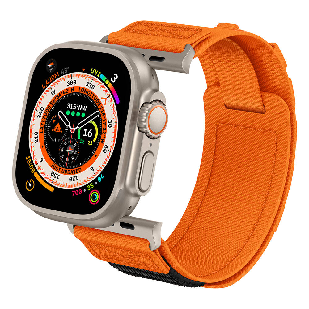 Apple Watch 42mm Zore KRD-99 Hasır Kordon Turuncu