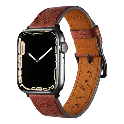 Apple Watch 44mm KRD-76 PU Deri Kordon Strap Kayış