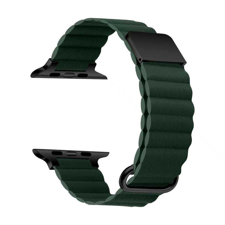 Apple Watch 44mm KRD-78 PU Deri Kordon Strap Kayış