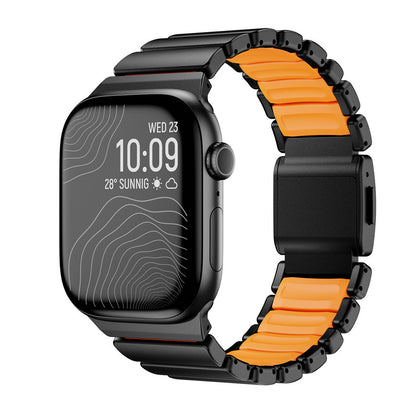 Apple Watch 44mm Zore KRD-151 Metal Silikon Kordon