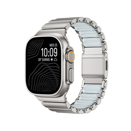 Apple Watch 44mm Zore KRD-151 Metal Silikon Kordon