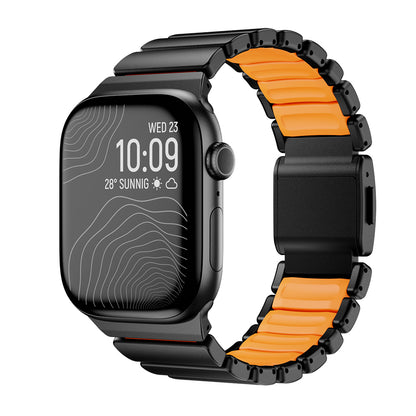 Apple Watch 44mm Zore KRD-152 Titanyum Silikon Kordon