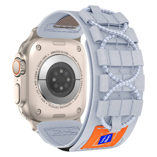 Apple Watch 44mm Zore KRD-99 Hasır Kordon Gri