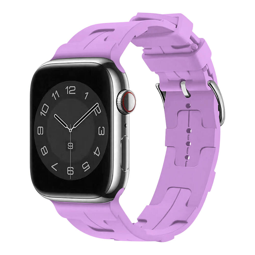 Apple Watch 7 41mm KRD-92 Silikon Kordon Lila