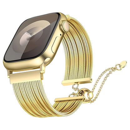 Apple Watch 7 41mm Zore KRD-137 Metal Hasır Kordon
