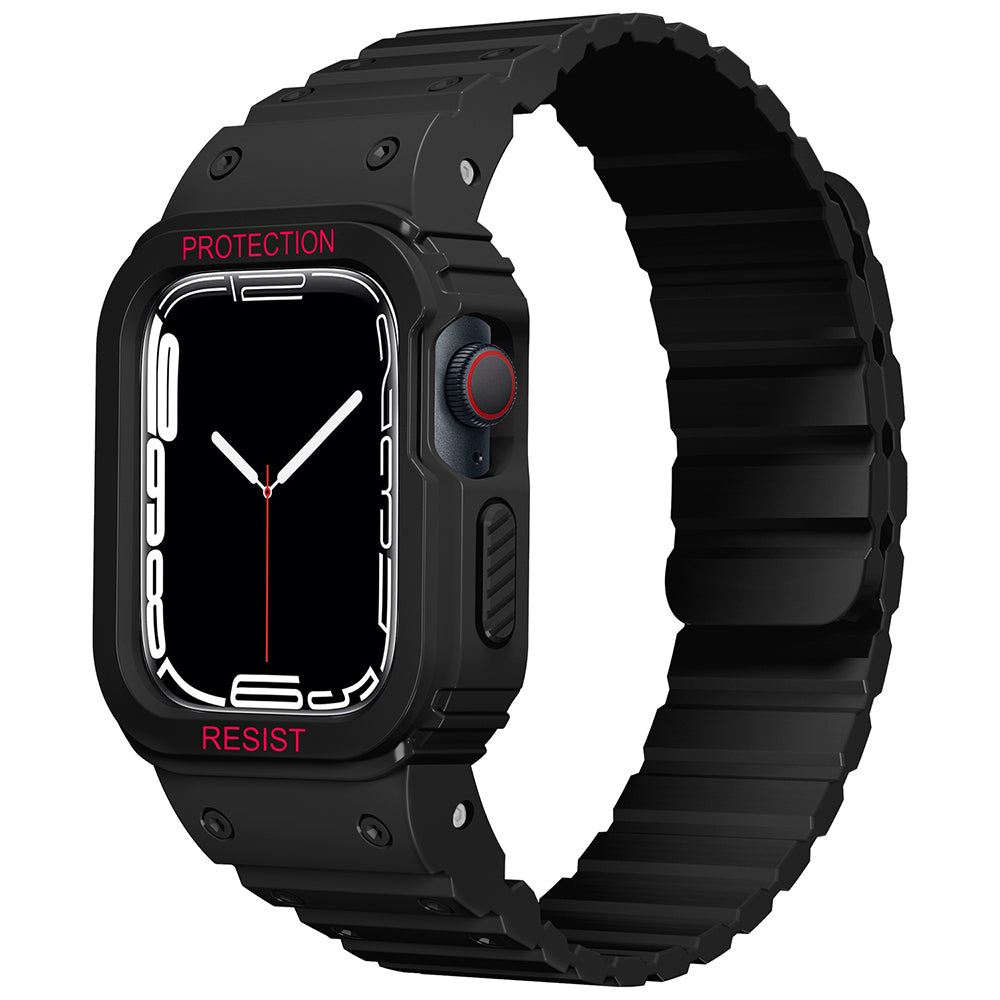 Apple Watch 7 41mm Zore KRD-142 Airbag Tasarımlı Kasa Koruyuculu Silikon Kordon