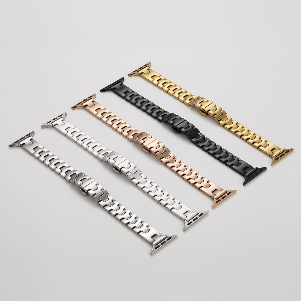 Apple Watch 7 41mm Zore KRD-150 Metal Kordon Siyah