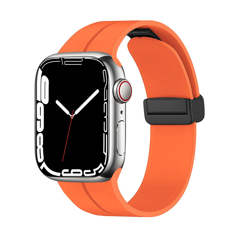 Apple Watch 7 41mm Zore KRD-84 Silikon Kordon Turuncu