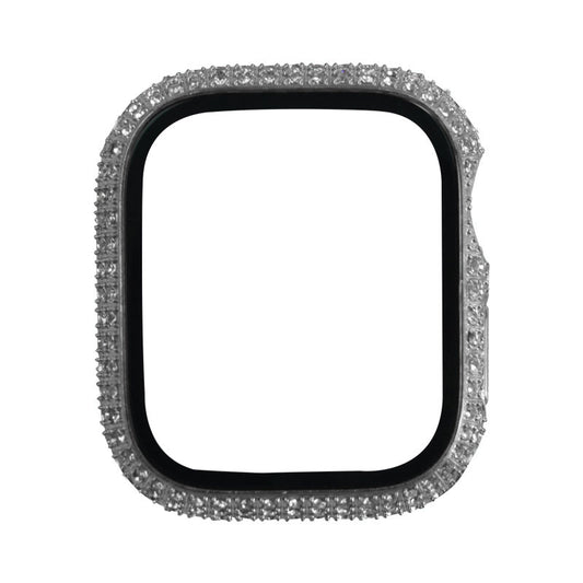 Apple Watch 7 41mm Zore Watch Gard 24 Kenarları Taşlı Sert PC Kasa Ve Ekran Koruyucu Renksiz