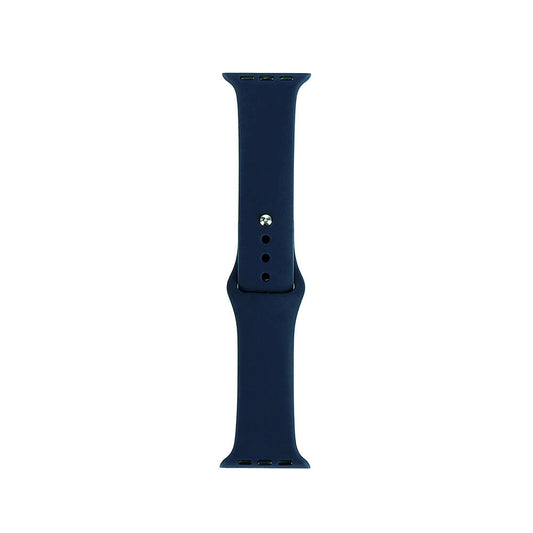 Apple Watch 7 45mm Band Serisi Klasik Kordon Silikon Strap Kayış Deep Blue