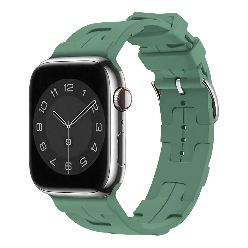 Apple Watch 7 45mm KRD-92 Silikon Kordon Mavi Açık