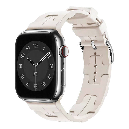 Apple Watch 7 45mm KRD-92 Silikon Kordon Starlight