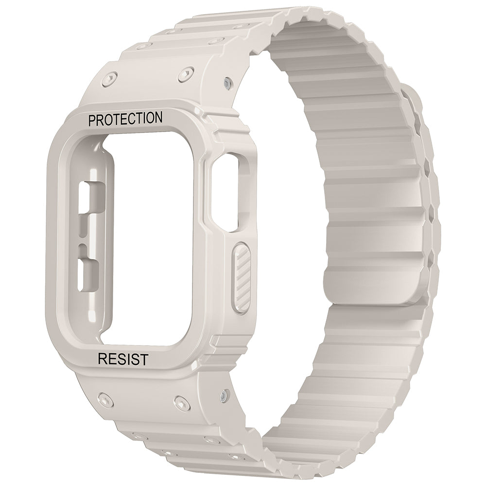 Apple Watch 7 45mm Zore KRD-142 Airbag Tasarımlı Kasa Koruyuculu Silikon Kordon