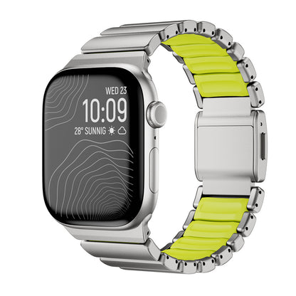 Apple Watch 7 45mm Zore KRD-151 Metal Silikon Kordon