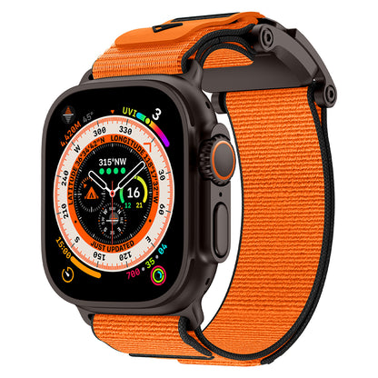 Apple Watch 7 45mm Zore KRD-154 Naylon Kumaş Hasır Örgülü Kordon