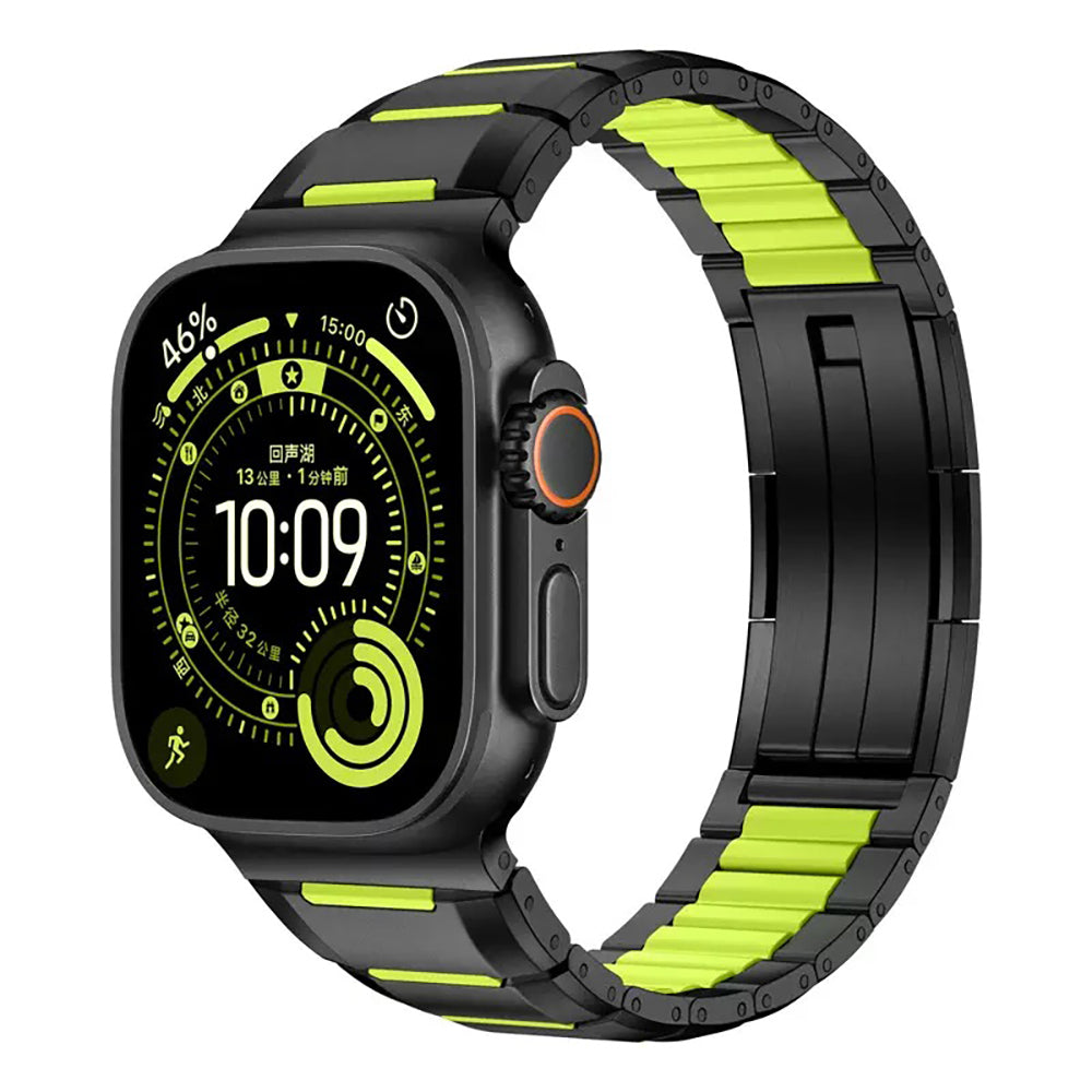 Apple Watch 7 45mm Zore KRD-155 Metal Silikon Kordon