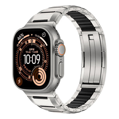 Apple Watch 7 45mm Zore KRD-155 Metal Silikon Kordon