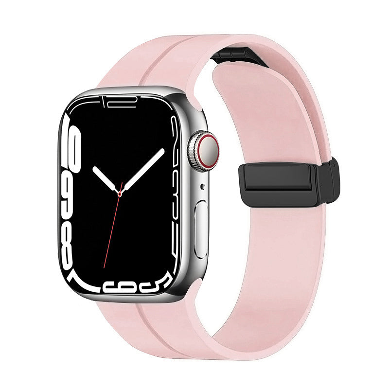 Apple Watch 7 45mm Zore KRD-84 Silikon Kordon Rose Gold