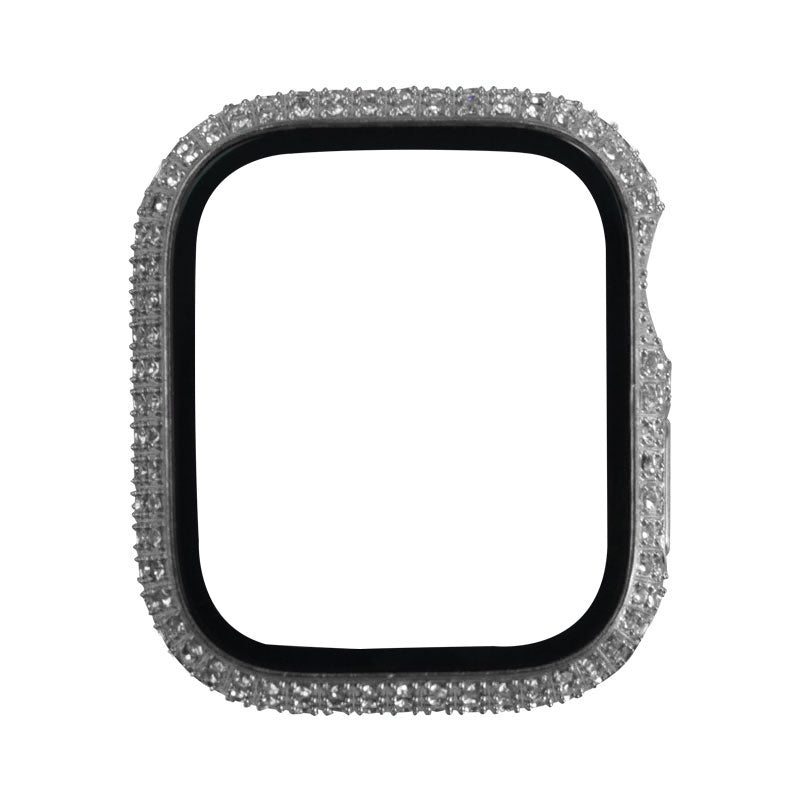 Apple Watch 7 45mm Zore Watch Gard 24 Kenarları Taşlı Sert PC Kasa Ve Ekran Koruyucu Renksiz