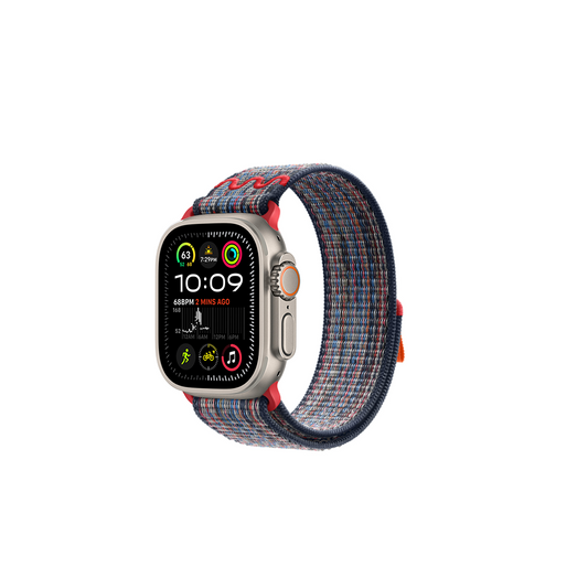 Apple Watch Ultra 49mm KRD-91 Hasır Kordon Strap Kayış Siyah