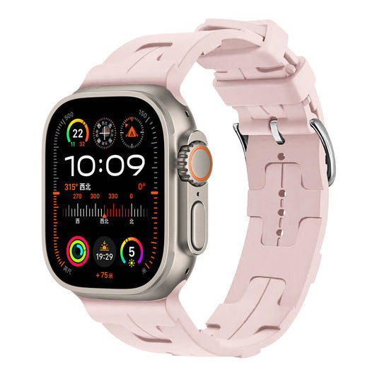 Apple Watch Ultra 49mm KRD-92 Silikon Kordon Pembe Açık