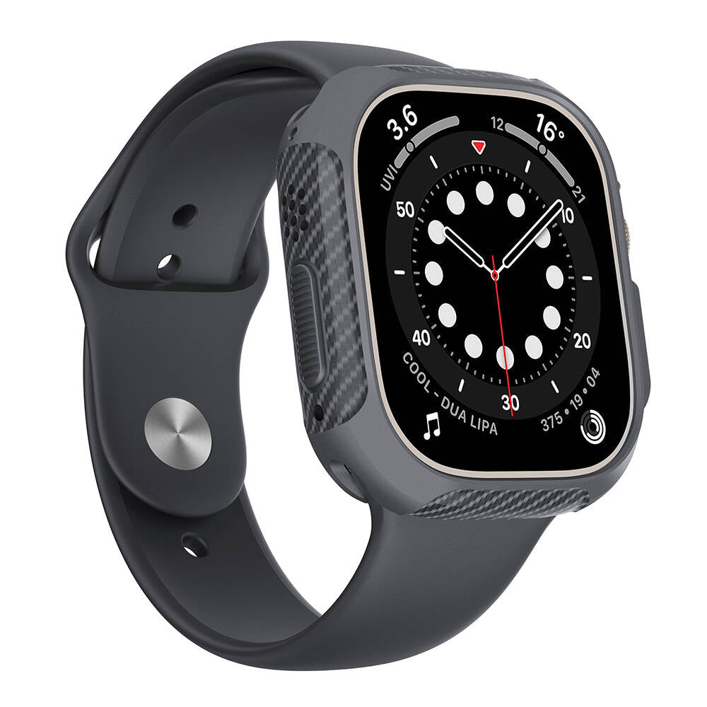 Apple Watch Ultra 49mm Silikon TPU Kasa Koruyucu Zore Watch Gard 31 Gri