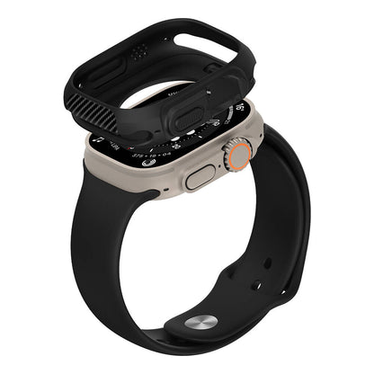 Apple Watch Ultra 49mm Silikon TPU Kasa Koruyucu Zore Watch Gard 31 Siyah