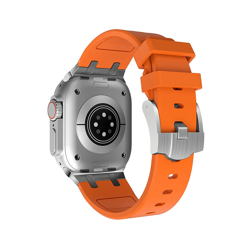 Apple Watch Ultra 49mm Zore KRD-89 Silikon Kordon Gümüş