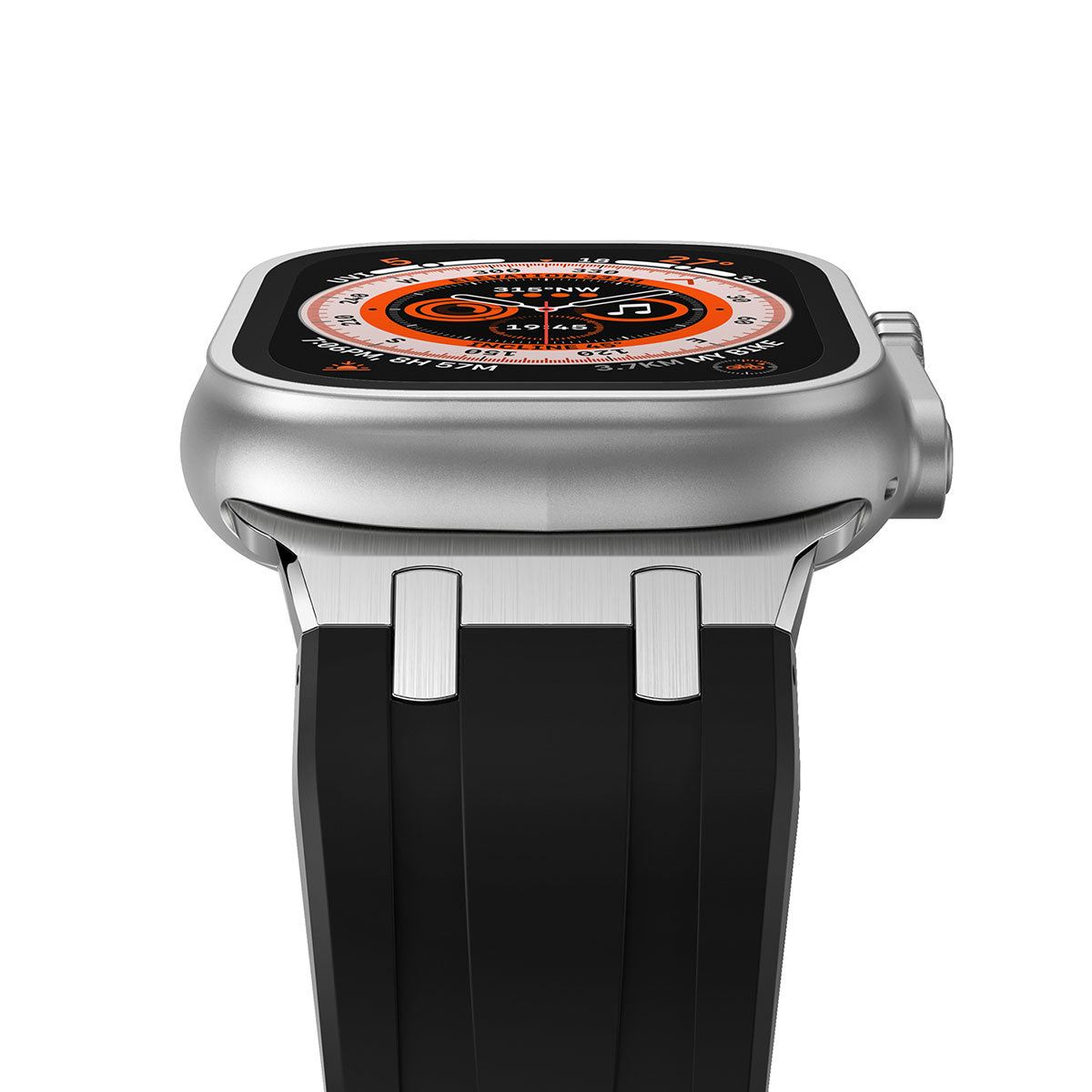 Apple Watch Ultra 49mm Zore KRD-89 Silikon Kordon Gümüş