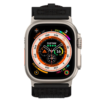 Apple Watch Ultra 49mm Zore KRD-99 Hasır Kordon Siyah