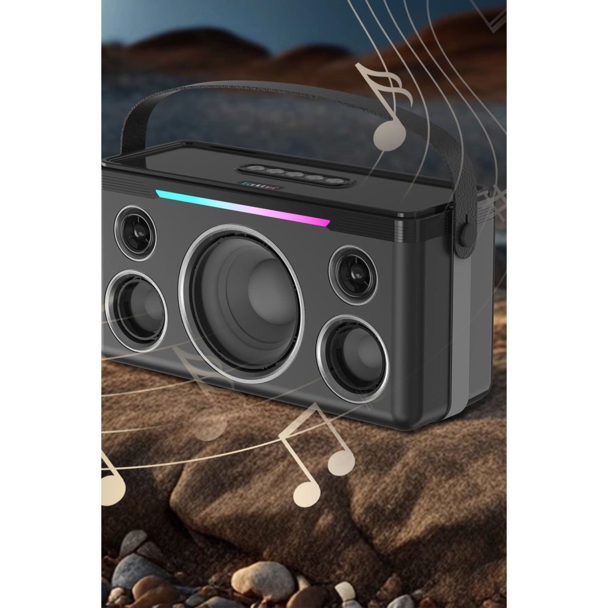 Earldom A40 20W Led Işıklı Karaoke Mikrofonlu Bluetooth Kablosuz Hoparlör