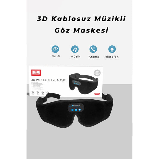Earldom EM01 BT 3D Ses Özellikli Kablosuz Göz Maskesi