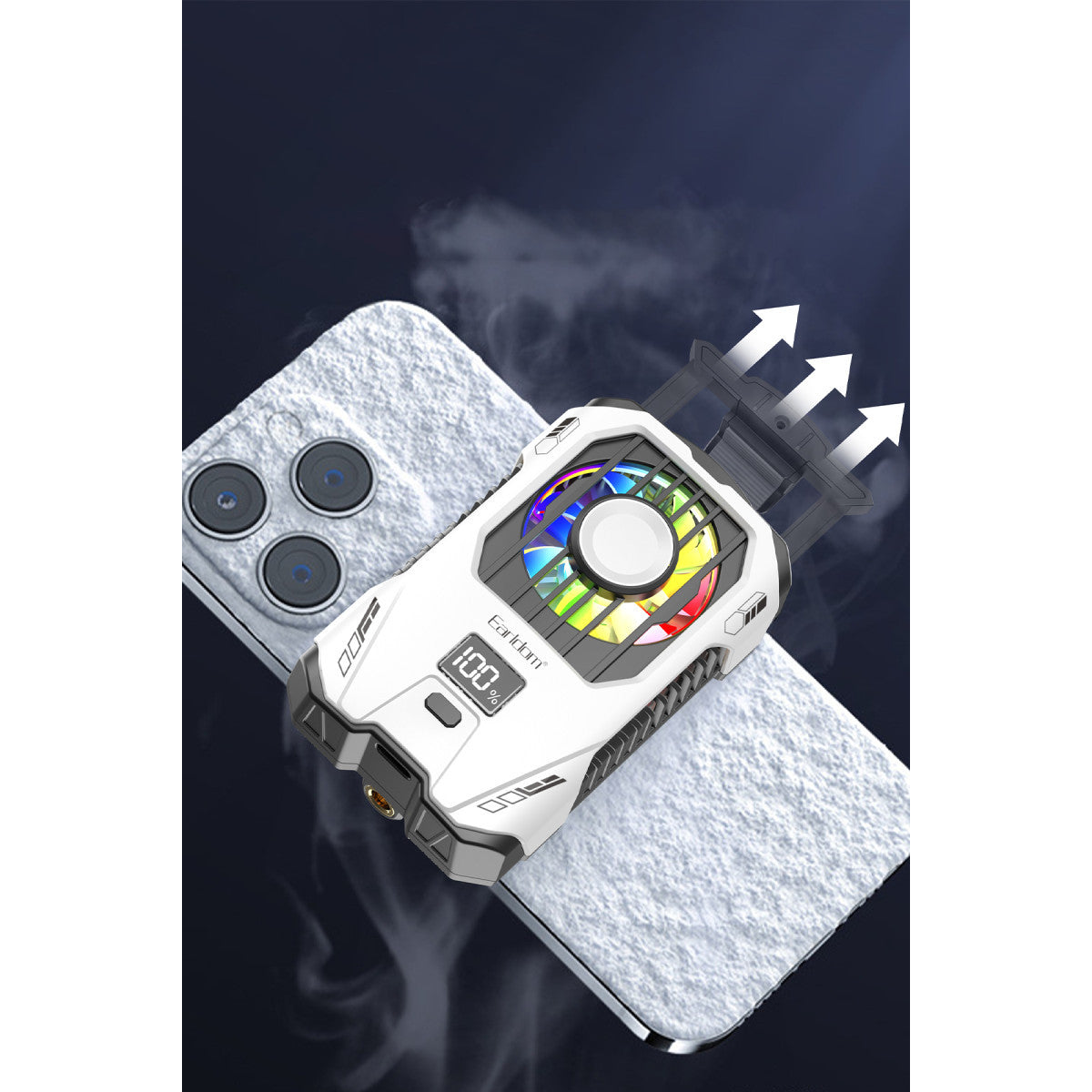 Earldom F15 RGB Radyatör Telefon Soğutucu Fan - Beyaz