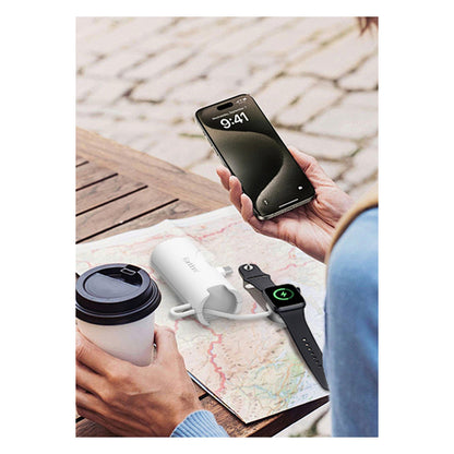 Earldom PD46 5.000 mAh 20W Dahili Type-C Çıkışlı Ekstra Dahili 2.5W Saat Şarj Kablolu PD Hızlı Şarj Mini Powerbank