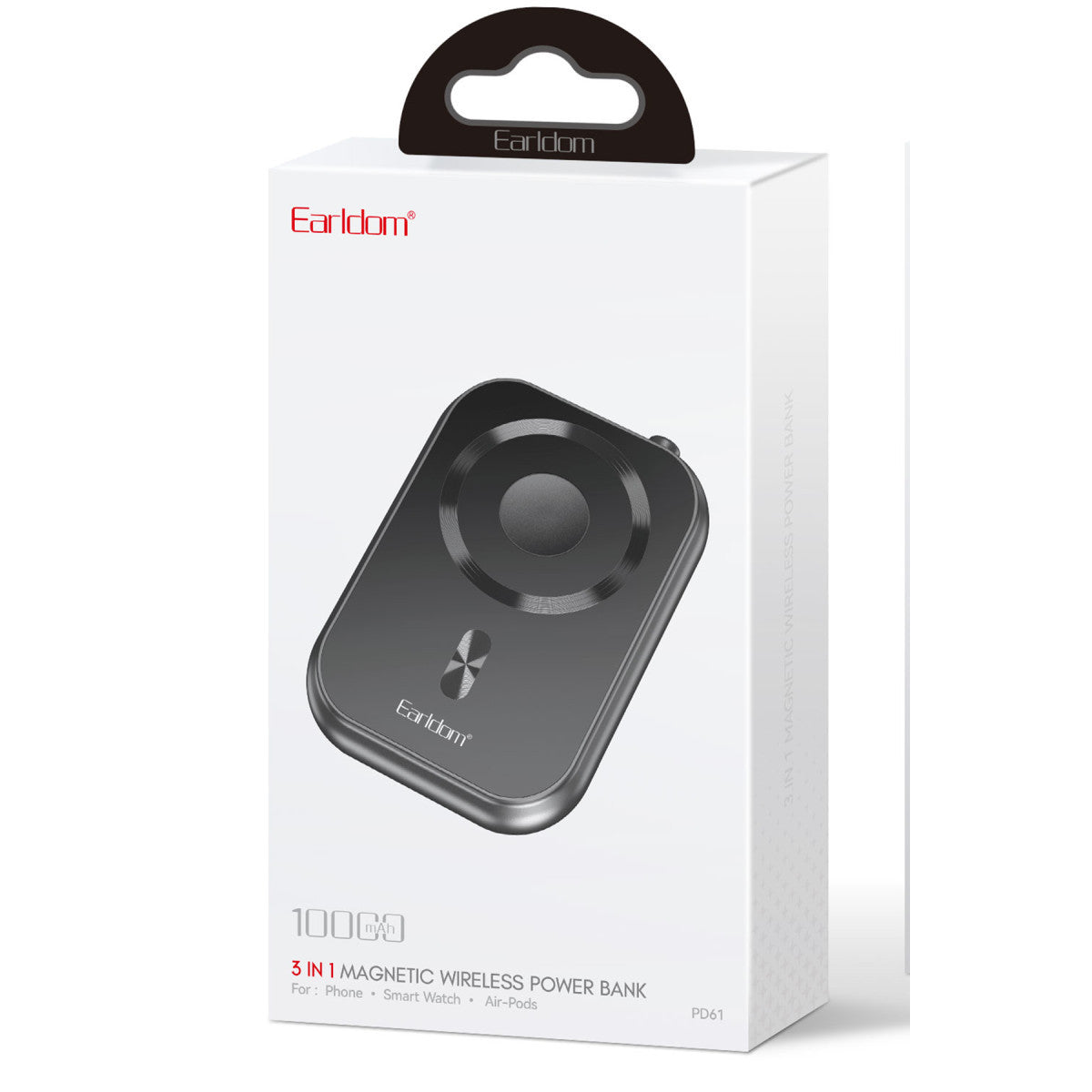 Earldom PD61 3in1 10.000 mAh 15W Kablosuz Şarj ve 20W Type-C Çıkışlı PD Hızlı Şarj Powerbank