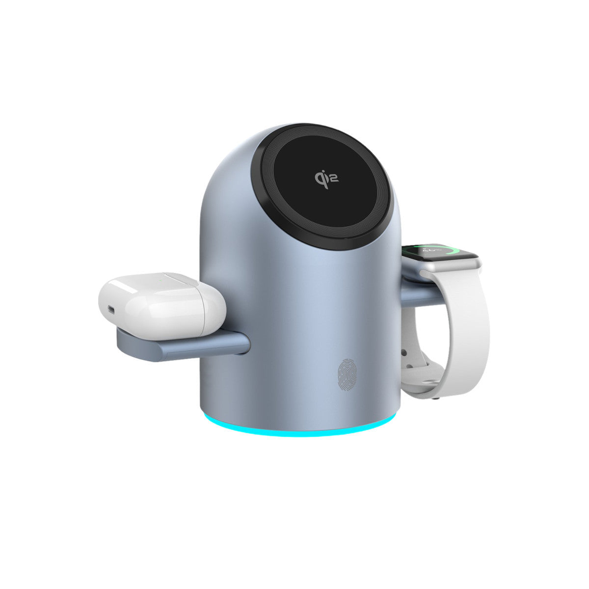 Earldom WC76 3in1 15W Telefon 2.5W Saat ve 5W Airpods İçin Dönebilen Kablosuz Şarj Standı