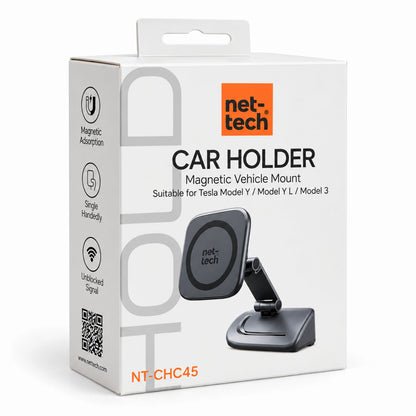 Nettech NT-CHC45 Tesla Araç içi Manyetik Etkili Telefon Tutucu (Gri) NT-117977