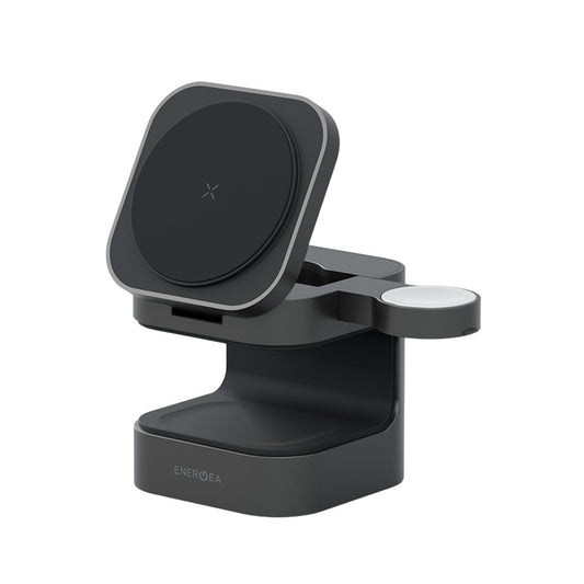 Energea MagCube 3in1 Katlanabilir 15W Telefon Saat Airpods Masaüstü Hızlı Şarj Standı