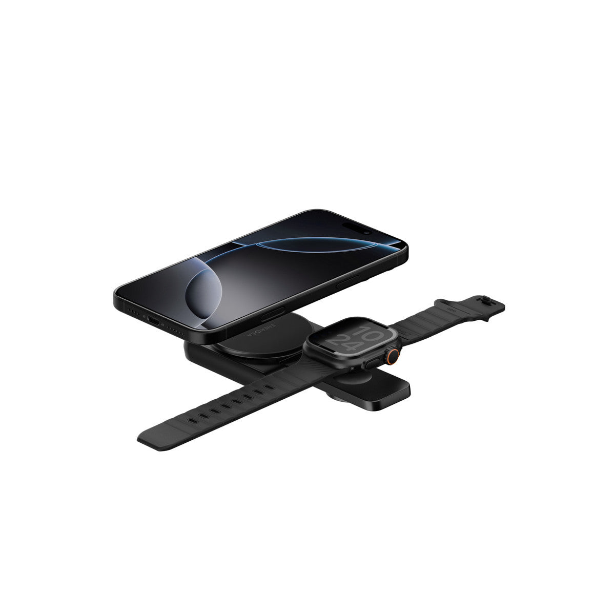 Energea MagDuo 2in1 Katlanabilir 15W Telefon ve 2.5W Saat Masaüstü Hızlı Şarj Standı