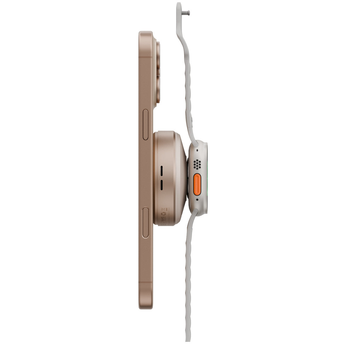 Energea MagDuo Arc 2in1 80cm Dahili Kablolu 15W Telefon Saat Hızlı Şarj Standı