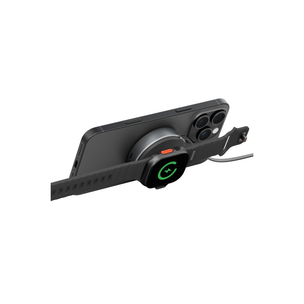 Energea MagDuo Arc 2in1 80cm Dahili Kablolu 15W Telefon Saat Hızlı Şarj Standı