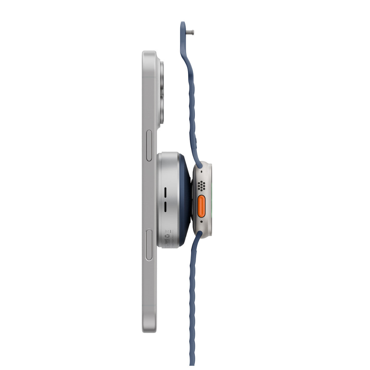 Energea MagDuo Arc 2in1 80cm Dahili Kablolu 15W Telefon Saat Hızlı Şarj Standı