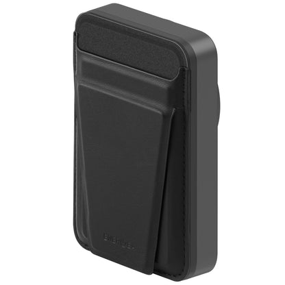 Energea MagWallet Card 10K 10.000 mAh 20W Type-C ve 15W Kablosuz Şarj Çıkışlı Ekstra Stant Özellikli Magsafe Kartlıklı PD Hızlı Şarj Magsafe Powerbank - Koyu Gri