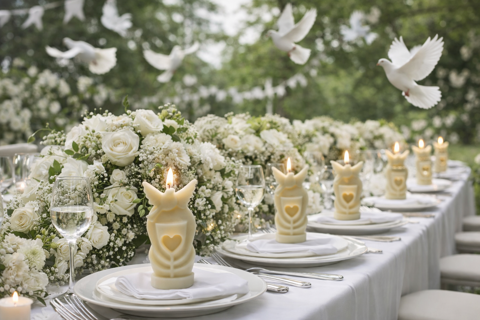 Sonsuz Aşkın ve Huzurun Işığı: El Yapımı Tasarım Mum | Roselia
