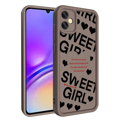 Galaxy A05 Kılıf Kamera Korumalı Baskılı Arka Yüzey Zore Klas Kapak Açık Kahve